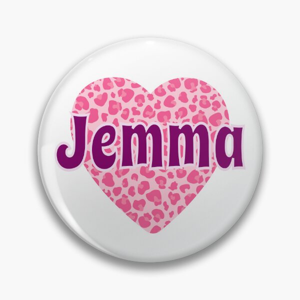 Item preview, Jemma Name Pink Leopard Heart  designed and sold by Jeallan Designs.