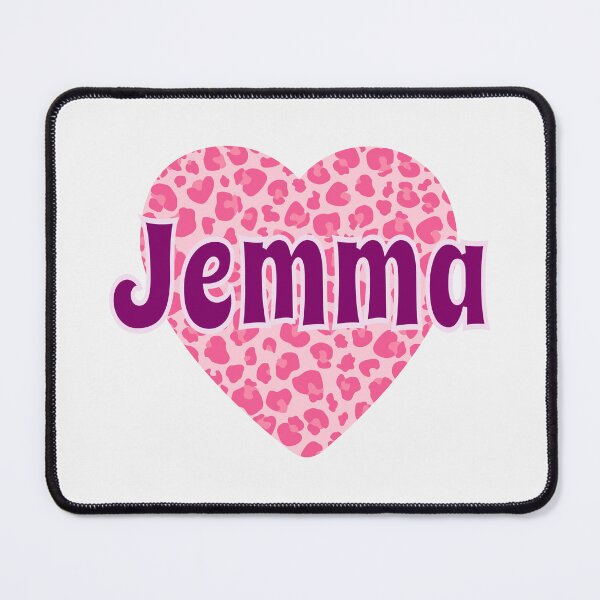 Item preview, Jemma Name Pink Leopard Heart designed and sold by Jeallan Designs.