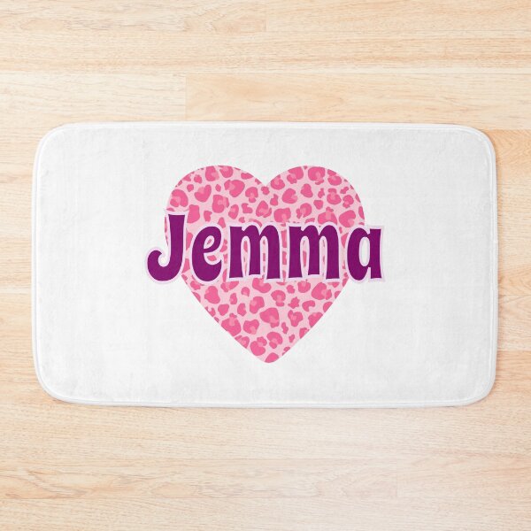 Item preview, Jemma Name Pink Leopard Heart  designed and sold by Jeallan Designs.