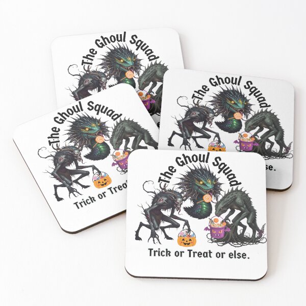 Item preview, The Ghoul Squad – Chupacabra, Basilisk, and Wendigo Trick or Treating | Funny Halloween Cryptid Design designed and sold by CulturalCurios.