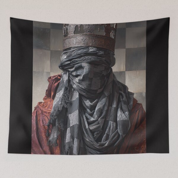 Item preview, Crowned Enigma With Checkered Veil designed and sold by Shannon Hilson.