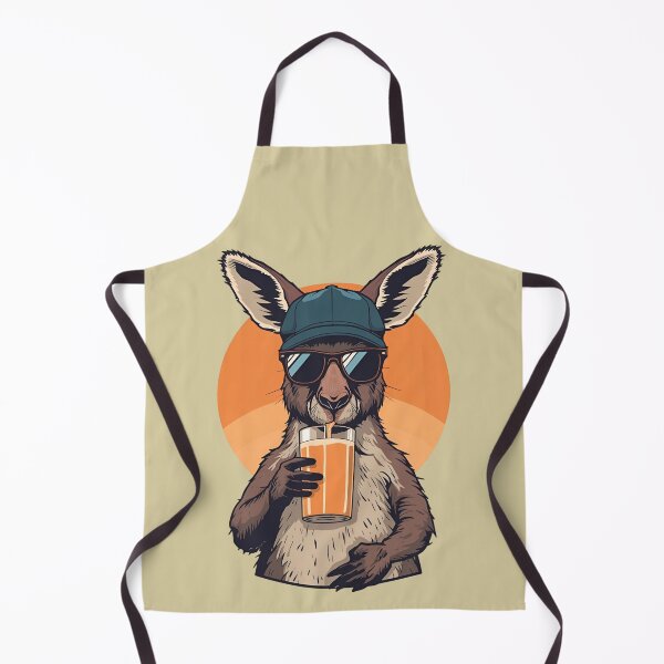 Item preview, Cool Kangaroo Drinking Juice – Fun Summer Cartoon Design designed and sold by Art-Design-EM.
