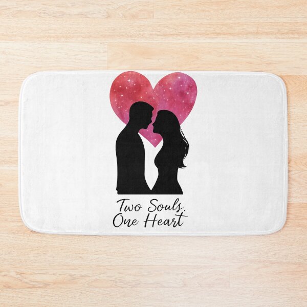 Item preview, Two Souls One Heart – Romantic Couple Silhouette Gift Design designed and sold by darkan1.
