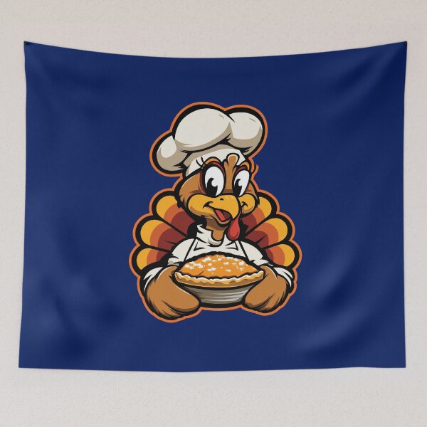 Item preview, Cute turkey with pumpkin pie – Funny Thanksgiving design designed and sold by Meiersbeste.
