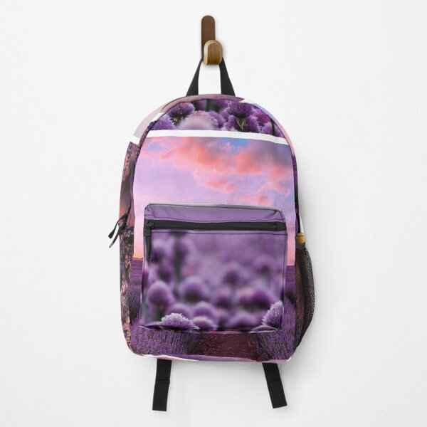 Item preview, Lavender Fields Collage - Purple Floral Landscape Art designed and sold by Amalzaki.