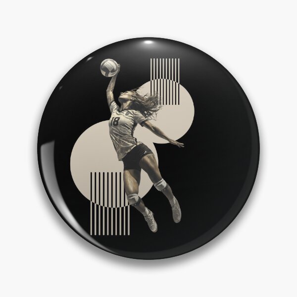 Item preview, Volleyball Spiker Outside Hitter on Bold Geometric Pattern designed and sold by daila70.