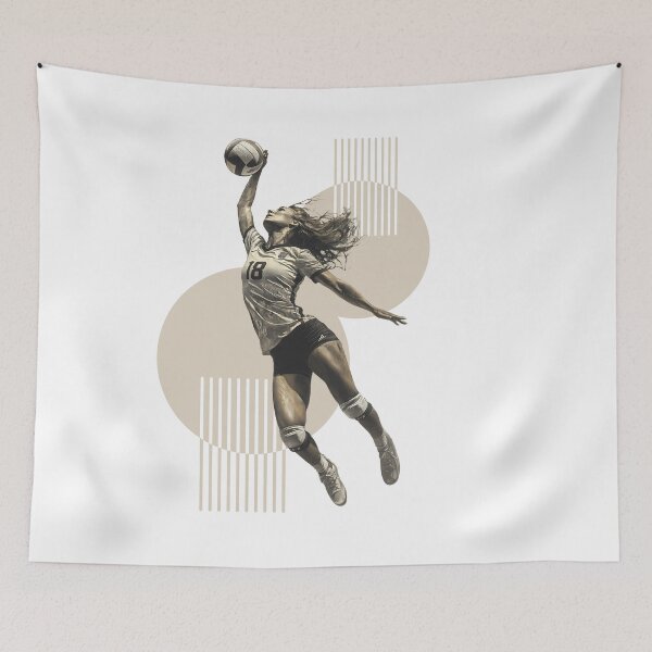 Item preview, Volleyball Spiker Outside Hitter on Bold Geometric Pattern designed and sold by daila70.