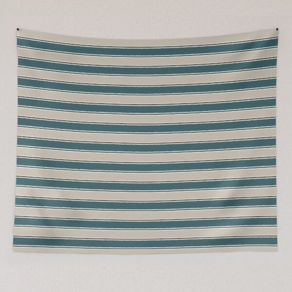 Item preview,  Cottage Stripes Pattern in Teal Beige Charcoal designed and sold by kierkegaard.