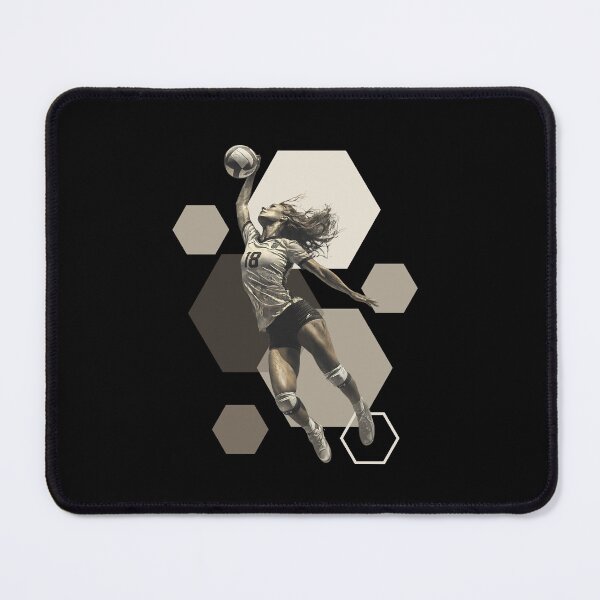 Item preview, Dynamic Volleyball Outside Hitter Spiker on Geometric Print for Athletes designed and sold by daila70.