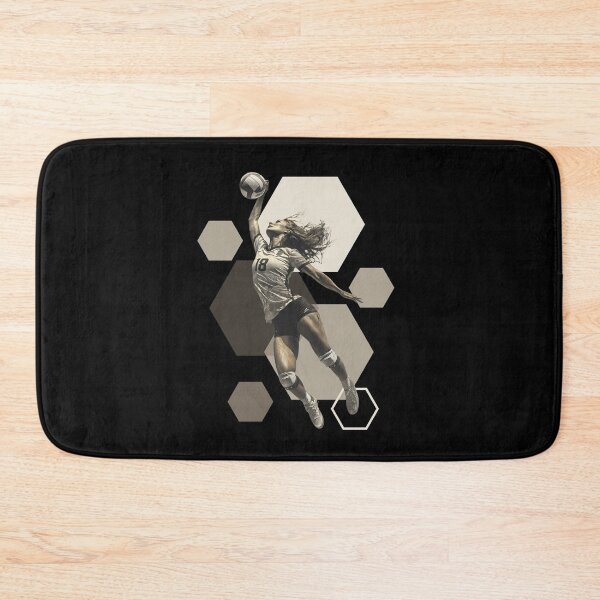 Item preview, Dynamic Volleyball Outside Hitter Spiker on Geometric Print for Athletes designed and sold by daila70.