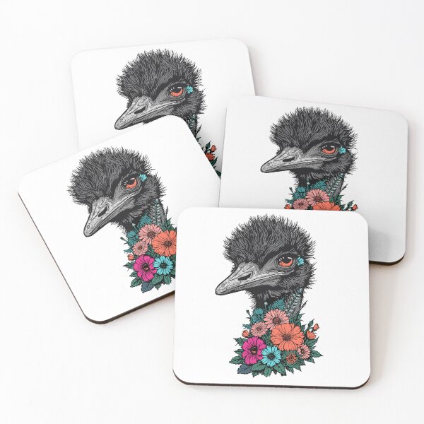 Item preview, Floral Emu - Australian Emu With Flowers designed and sold by JessArty ⭐⭐⭐⭐⭐.