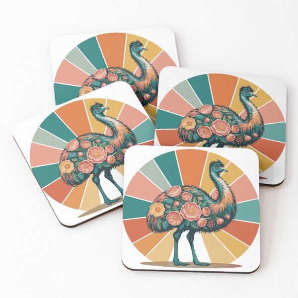 Item preview, Floral Emu designed and sold by JessArty ⭐⭐⭐⭐⭐.