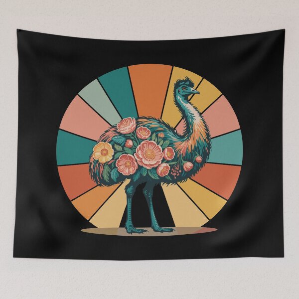 Item preview, Floral Emu designed and sold by JessArty ⭐⭐⭐⭐⭐.