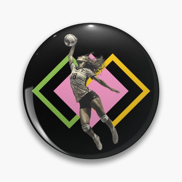 Item preview, Volleyball Hitter Outside Hitter on Striking Geometric Background designed and sold by daila70.