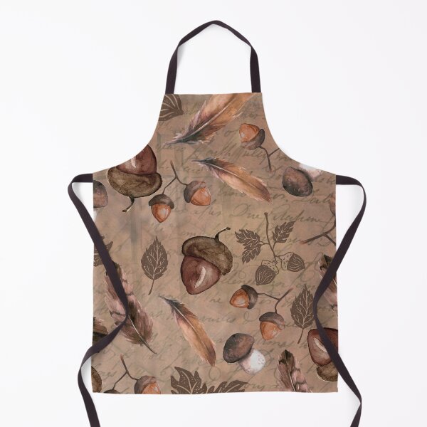 Item preview, Cottagecore Chestnut, Mushroom & Leaves Pattern Design designed and sold by Furkan Al-Gburi.