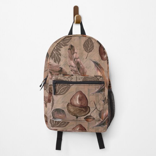 Item preview, Cottagecore Chestnut, Mushroom & Leaves Pattern Design designed and sold by Furkan Al-Gburi.