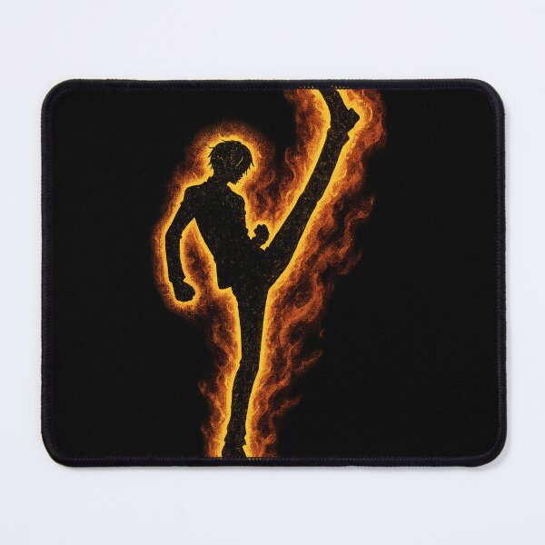 Item preview, Sanji Silhouette with Fire – One Piece designed and sold by FXFandomFactory.