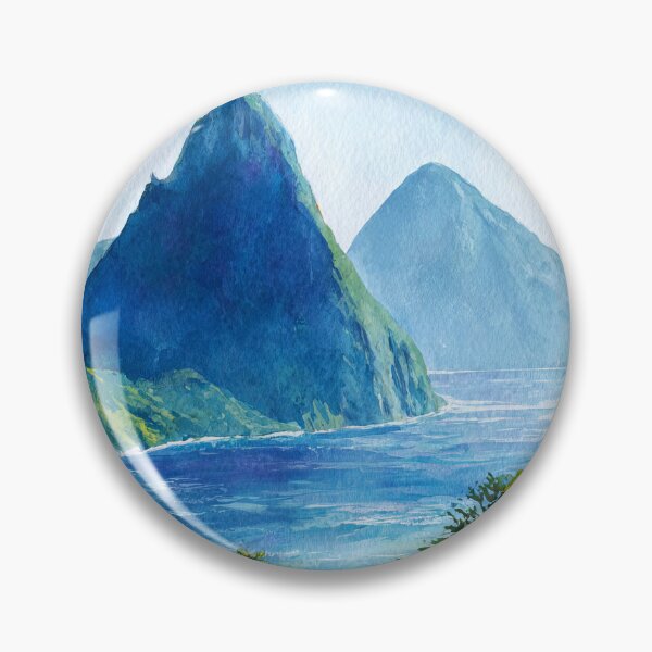 Item preview, Vista de los pitones de Santa Lucía - Petit Piton y Gros Piton designed and sold by scicilysimonee.