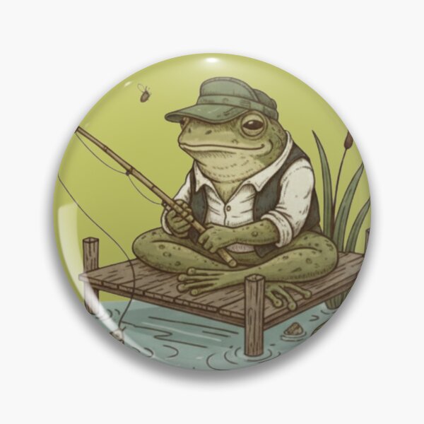 Item preview, Frog Fishing- Enjoy Life  designed and sold by Too Kool Designing .