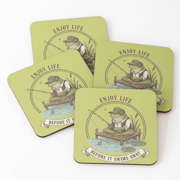 Item preview, Frog Fishing- Enjoy Life  designed and sold by Too Kool Designing .