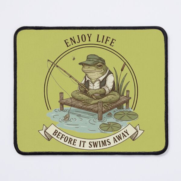 Item preview, Frog Fishing- Enjoy Life  designed and sold by Too Kool Designing .
