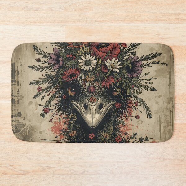 Item preview, Floral Emu Bird Art designed and sold by JessArty ⭐⭐⭐⭐⭐.