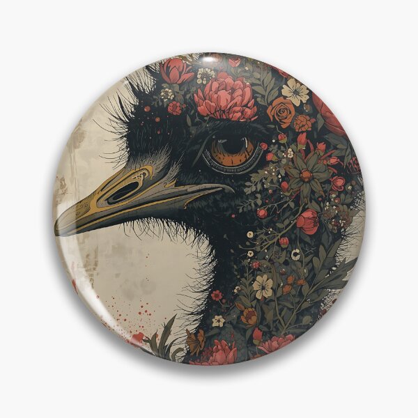 Item preview, Floral Emu Bird Art designed and sold by JessArty ⭐⭐⭐⭐⭐.