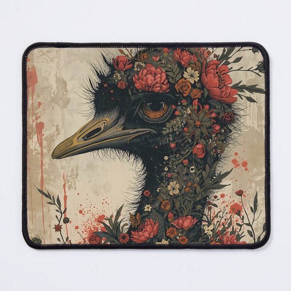 Item preview, Floral Emu Bird Art designed and sold by JessArty ⭐⭐⭐⭐⭐.