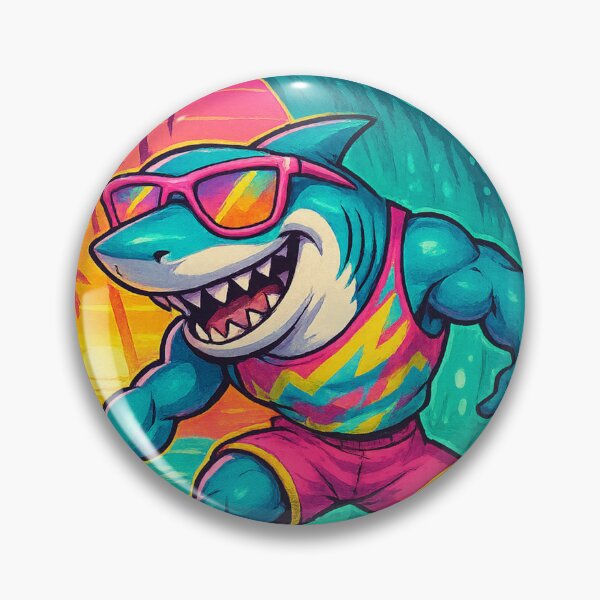 Item preview, Surfing Shark Retro Vibes designed and sold by jumpercat.