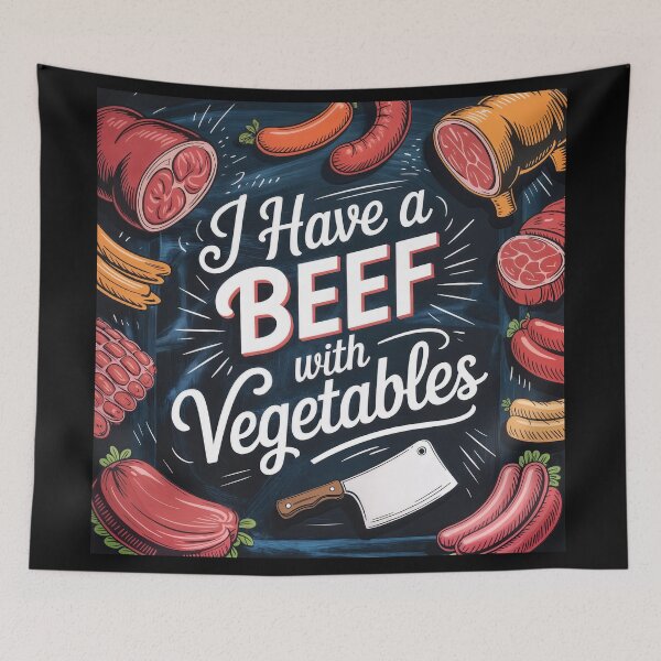 Item preview, Meat vs. Veggies: The Ultimate Food Feud designed and sold by ForeverPrintsOK.