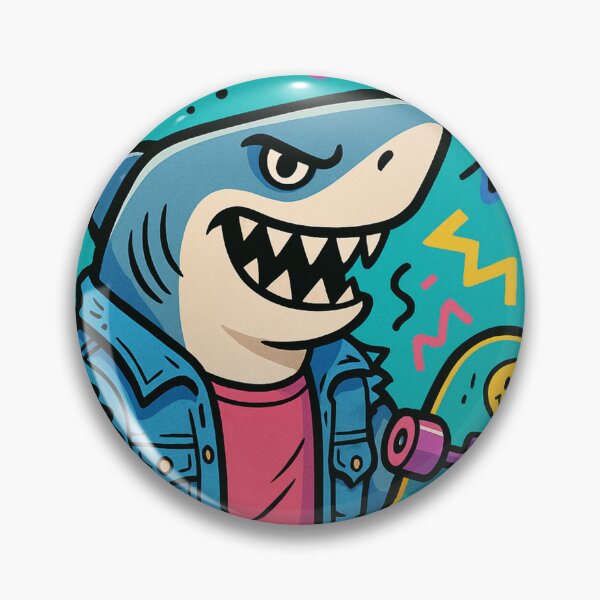 Item preview, Retro Skater Shark designed and sold by jumpercat.