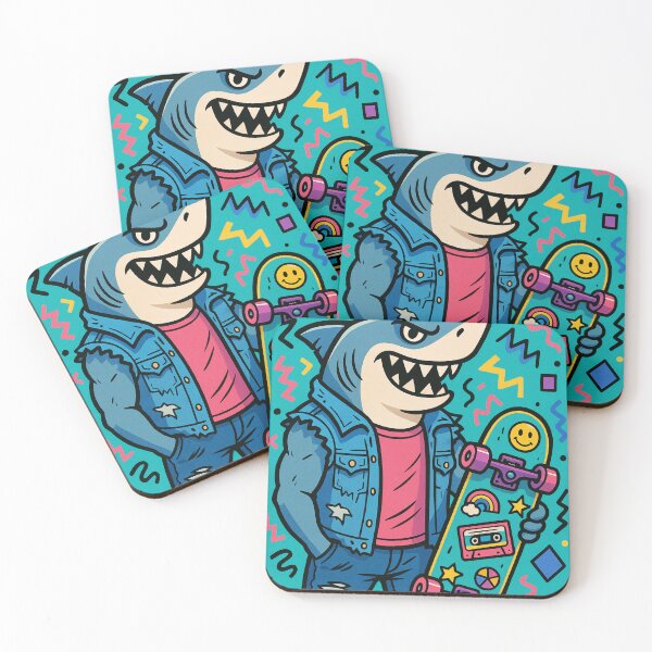 Item preview, Retro Skater Shark designed and sold by jumpercat.