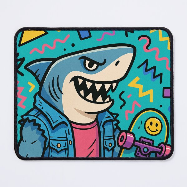 Item preview, Retro Skater Shark designed and sold by jumpercat.