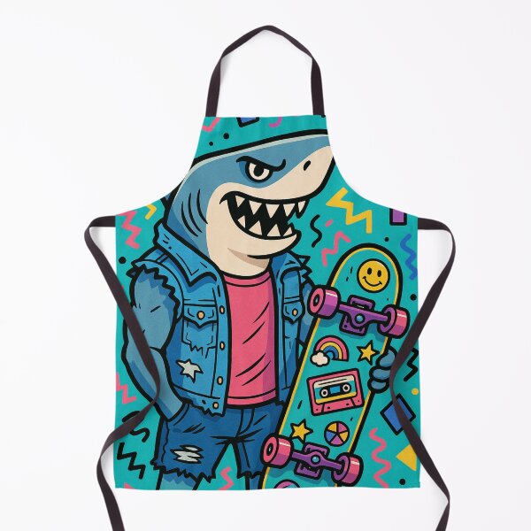 Item preview, Retro Skater Shark designed and sold by jumpercat.