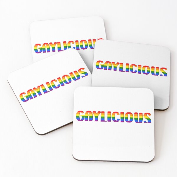 Artikelvorschau, Gaylicious - Regenbogen-Blasenbuchstaben entworfen und verkauft von LavenderLibraryPress.