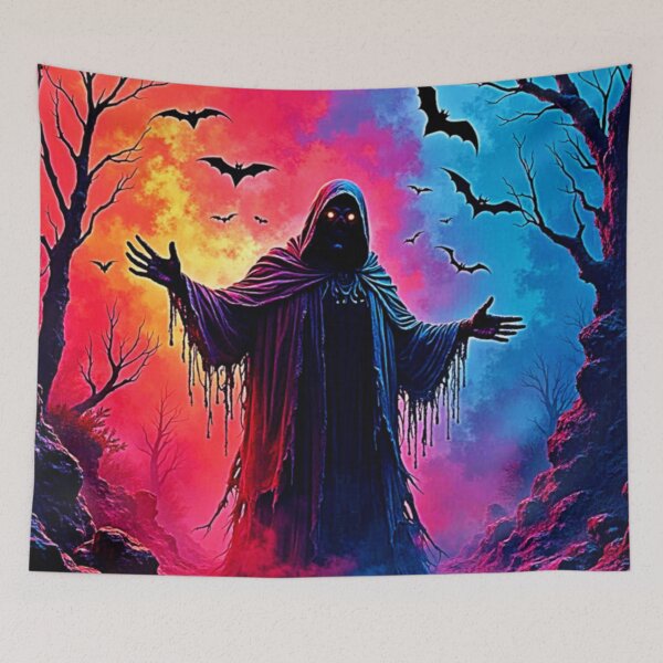 Item preview, Haunting Demon Cloaked In Shadows Design designed and sold by Health And Fitness Posts e-Store.