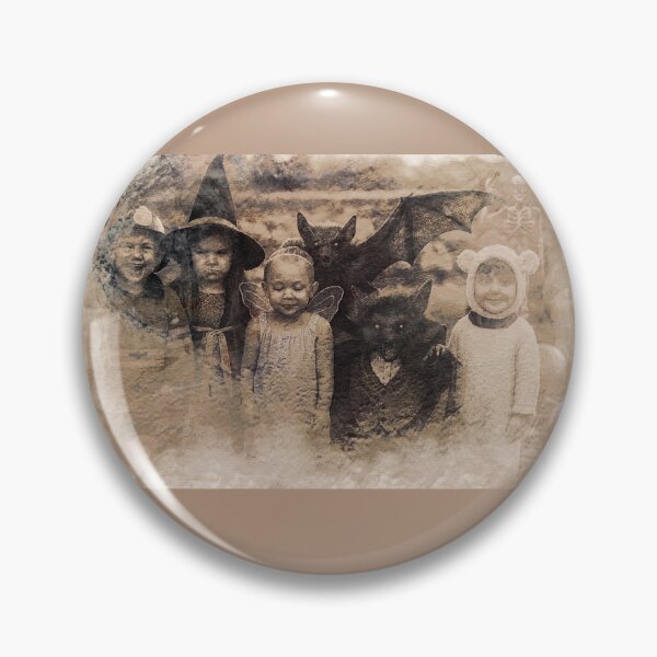 Item preview, Old Vintage Picture of Halloween Children With Bats designed and sold by CarolM.
