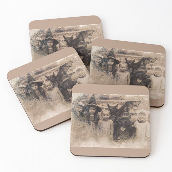 Item preview, Old Vintage Picture of Halloween Children With Bats designed and sold by CarolM.
