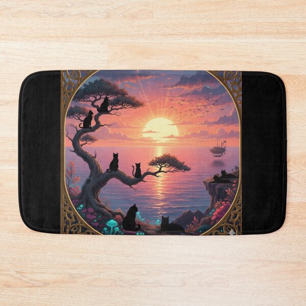 Item preview, Cat watch sunset  designed and sold by Fateh-Kro ⭐⭐⭐⭐⭐.