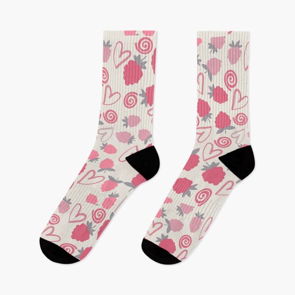 Item preview, Cute Pink Pattern – Raspberries, Hearts, and Swirls Design designed and sold by Furkan Al-Gburi.