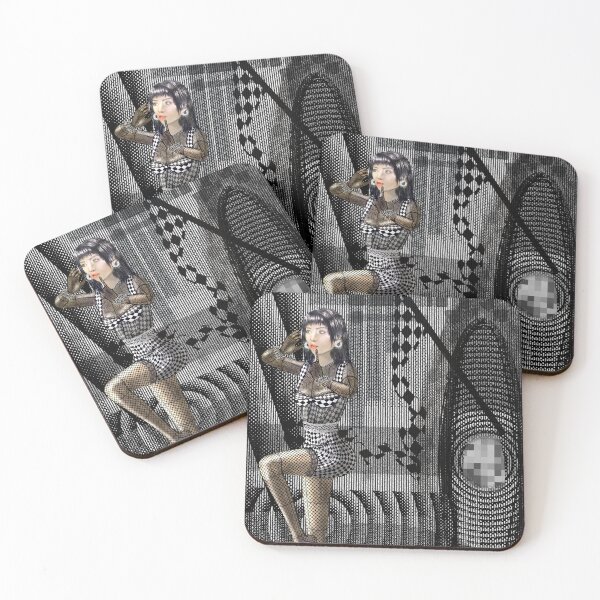 Item preview, Cyber Harlequin or Digital Noir or maybe Glitch & Glamour: designed and sold by MadomiArt.