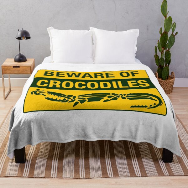 Item preview, Beware of Crocodiles; Warning Sign; designed and sold by StickerApe.