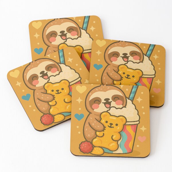 Item preview, Slushie Sloth – Chill Vibes & Syrup Stripes designed and sold by Whiskers&Waffles.