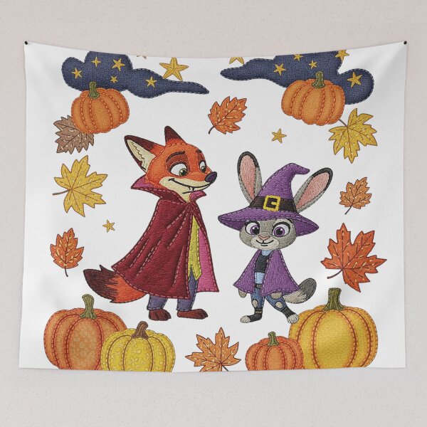 Item preview, Nick & Judy Embroidery Halloween designed and sold by Drip stamp.