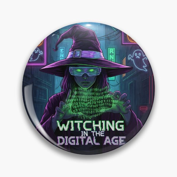 Item preview, Cyberpunk Witch | Futuristic Halloween Graphic Tee | Tech & Sci-Fi Lover Gift designed and sold by YIM11.