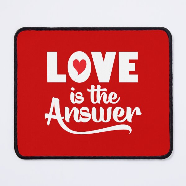 Item preview, Love is the Answer - Red Background designed and sold by Ginny Gaura.