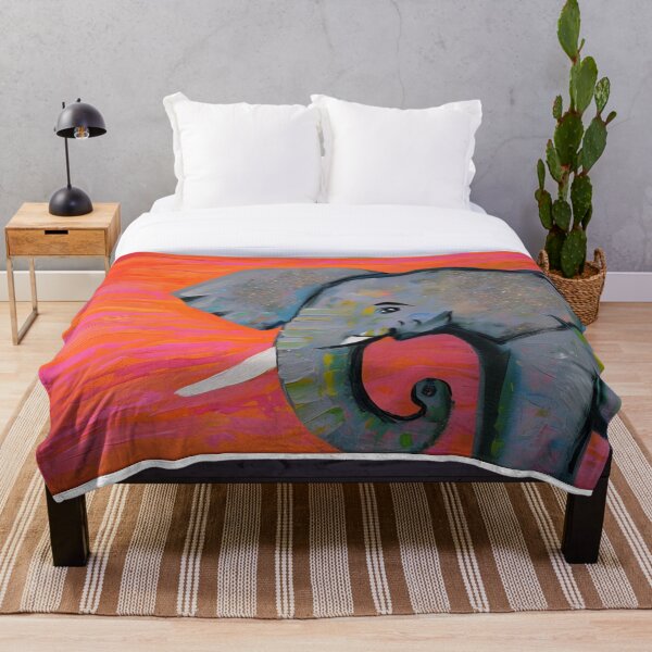 Item preview, Vibrant Elephant Against Sunset Sky designed and sold by MyyVibe.
