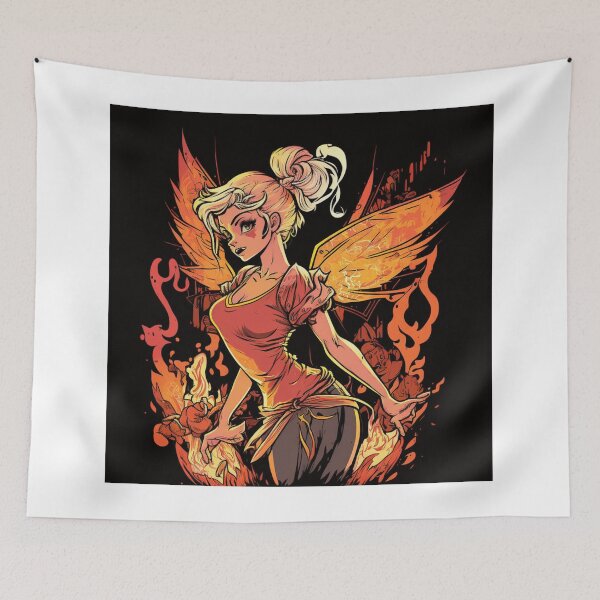 Item preview, Inferno Fairy – Fiery Fantasy Character Illustration designed and sold by The-Chic-Geek-.