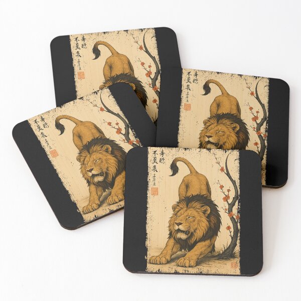 Item preview, Vintage Lion Japanese Cherry Blossom Japan Boys Girls Kids designed and sold by rafaeltto.