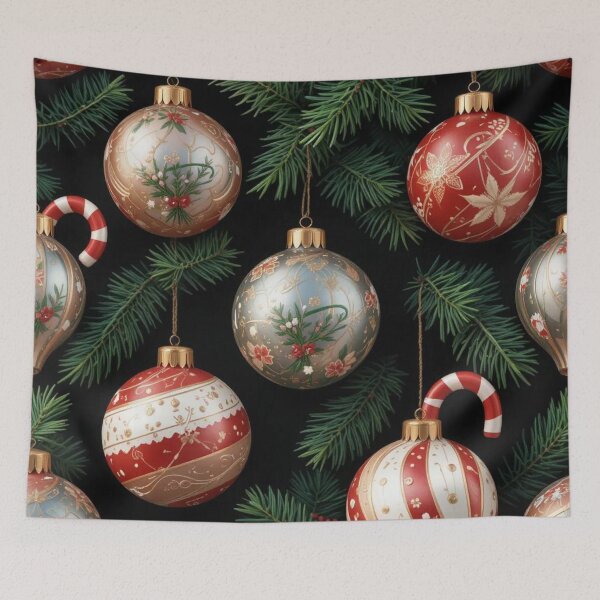 Item preview, Elegant Christmas Ornaments on Fir Branches designed and sold by InezPhotography.